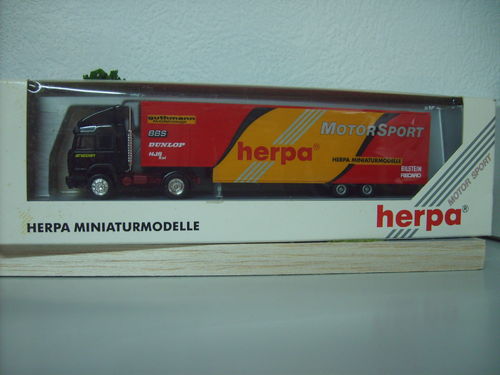 Herpa 035521 Iveco TurboStar Jumbokoffersattelzug Herpa Motorsport OVP