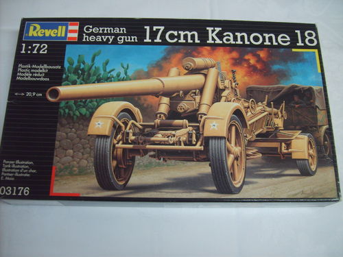 Revell 03176 GERMAN HEAVY GUN 17cm KANONE 18 1:72