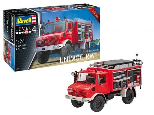 Revell 07531 Schlingmann Unimog RW1  Feuerwehr Bausatz 1:24 Neu OVP Limited Edition