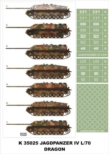 Montex Super Mask K 35025 Jagdpanzer IV L70 für Dragon Modell 1:35 Neu