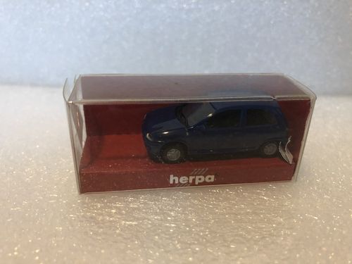 Herpa 021357 Opel Corsa B dunkelblau Maßstab 1:87 HO in einer OVP
