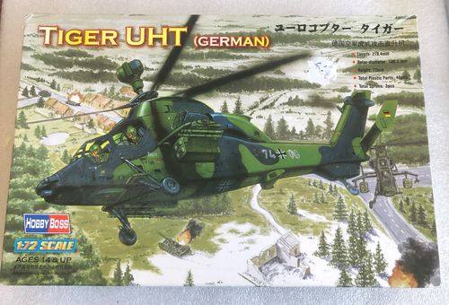 HobbyBoss 87214 Tiger UHT Hubschrauber Bundeswehr Modellbausatz im Maßstab 1:72 Neuwertig in OVP