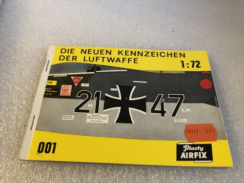Plasty Airfix 001 Decals Die Neuen Kennzeichen DER LUFTWAFFE 1:72