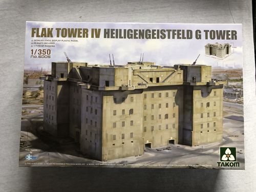 Takom 6005 FLAK TOWER IV HEILIGENGEISTFELD G TOWER Modellbausatz 1:350 NEU & OVP