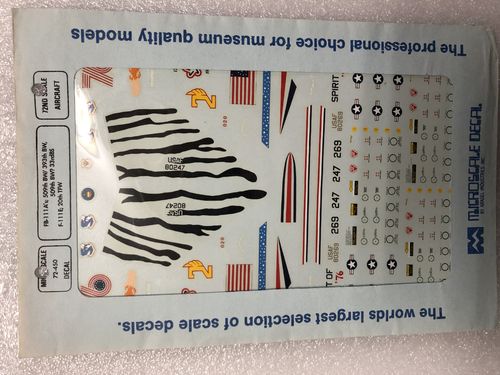 Microscale 72-450 FB-111A 509th & 338th BW; F-111E 20th TFW Decals 1:72 in OVP
