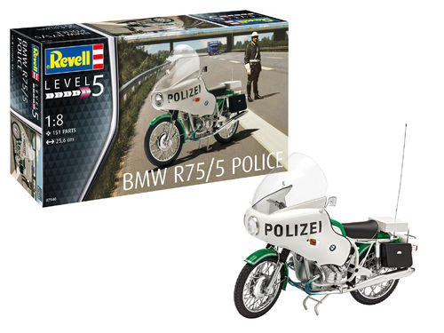Revell 07940 BMW R75/5 Police / Polizei Plastikmodellbausatz im Maßstab 1:8 Neu in OVP