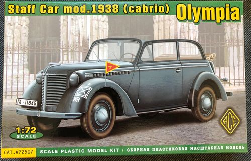 ACE 72507 Olympia (cabrio) staff car,model 1938 Wehrmacht Bausatz im Maßstab 1:72 Neu in OVP