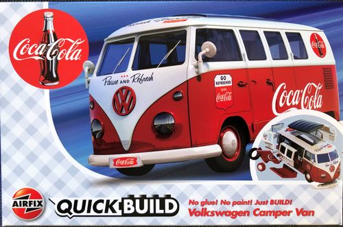 Airfix J6047 Quickbuild VW Camper Van Coca Cola Klemmbausteine Bausatz  Neu in OVP