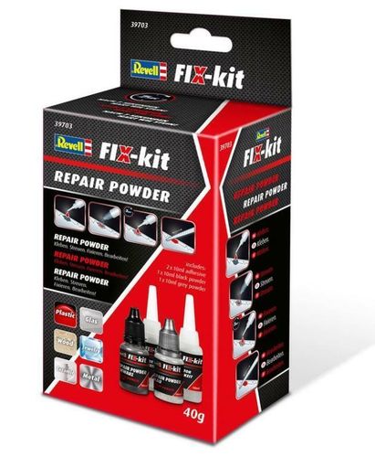 Revell 39703 FIX-kit Repair Powder Kleber zum Verschweißen von Werkstoffen. 40g Neu
