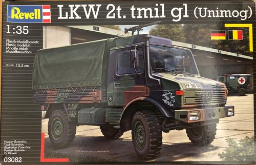Revell 03082 LKW 2t. tmil gl (Unimog) Bundeswehr Modell Bausatz im Maßstab  1:35 in OVP