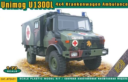 ACE 72451  Unimog U1300L  (4x4) Ambulance SANKA Bausatz im Maßstab 1:72 Neu in OVP