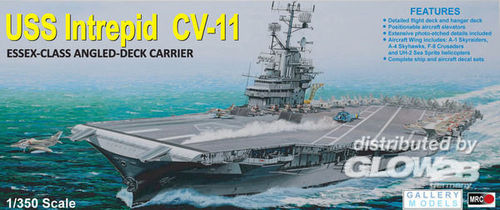 Gallery Models 64008 USS Intrepid CV-11 Flugzeugträger Maßstab 1:350 OVP