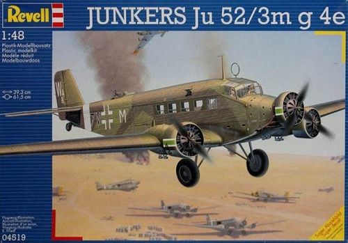 Revell 04519 Junkers Ju 52/3m g 4e Bausatz angefangen 1:48 und Montex Masken in OVP