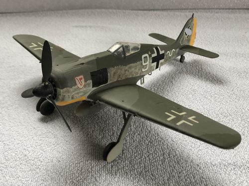 Revell ? Fw 190 A-8 Jg3 Udet gebautes Modell im Maßstab 1:48