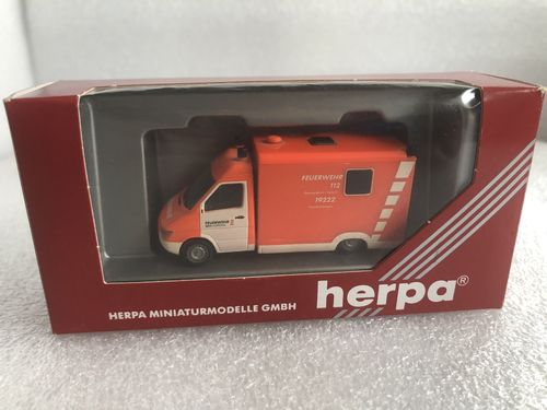 Herpa 044387 Mercedes-Benz Sprinter Strobel RTW "Feuerwehr Wuppertal" 1:87 H0 in OVP