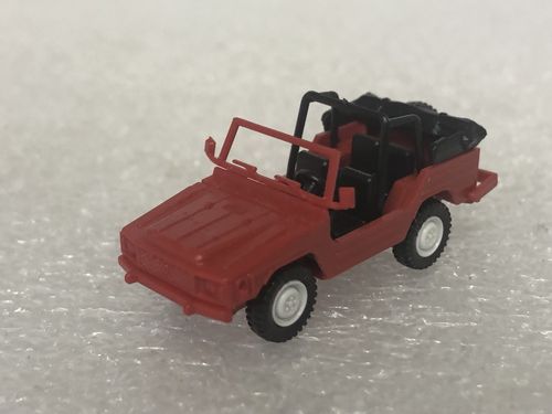 Roco miniatur modell H0 1708  VW Iltis offen rot im Maßstab 1:87