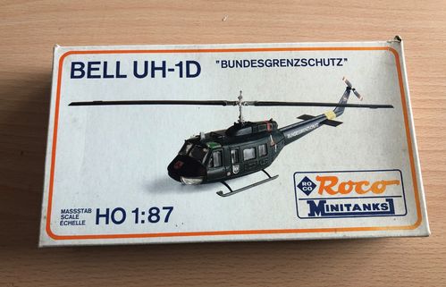 Roco Minitanks 385 Bell UH-1D "Bundesgrenzschutz" Modellbausatz im Maßstab 1:87 H0 Neu in OVP