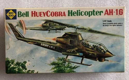 Roco Minitanks Z 247 Bell Hueycobra Helicopter AH-1G Modellbausatz im Maßstab 1:87 H0 Neuw. in OVP