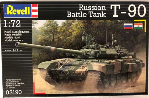 Revell 03190 Russian Battle Tank T-90 Modellbausatz im Maßstab 1:72 Neuwertig in OVP