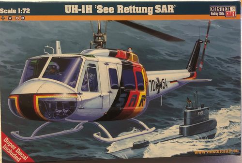 Mistercraft D-81 Bell UH-1D SAR "See Rettung" Bausatz im Maßstab 1:72 Neu in OVP