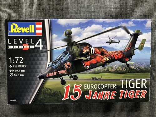 Revell 03839 Eurocopter Tiger "15 Jahre Tiger" Modellbausatz im Maßstab 1:72 Neuheit in OVP
