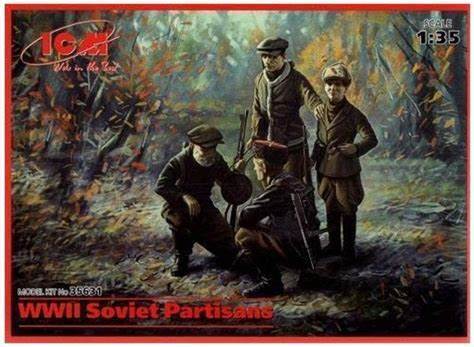 ICM 35631 Sowjetische Partisanen im Zweiten Weltkrieg Modellbausatz im Maßstab 1:35 Neu in OVP