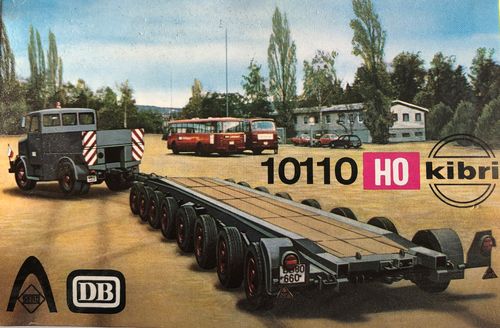 Kibri H0 10110 Kaelble Zugmaschine mit Strassenroller DB gebaut im Maßstab 1:87 H0 in OVP