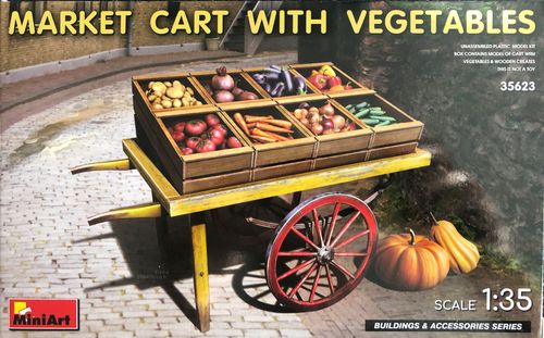 Miniart 35623 Market Cart with Vegetables Bausatz im Maßstab 1.35 neu in OVP
