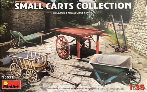 Miniart 35621 Small Carts Collection ( Kleine Wagen Kollektion ) im Maßstab 1:35 Neu in OVP