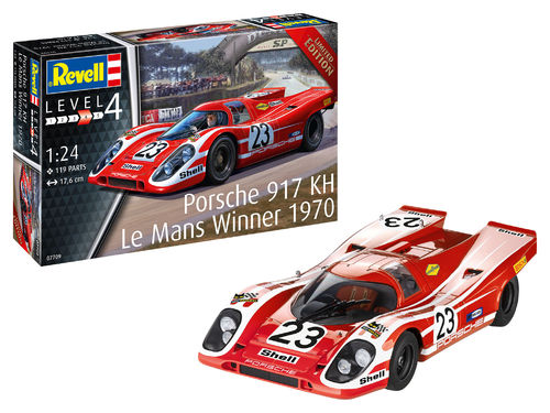 Revell 07709 Porsche 917K Le Mans Winner 1970 Modellbausatz im Maßstab 1:24 Neu in OVP